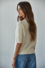 Bonjour Cable Knit Cardigan Top