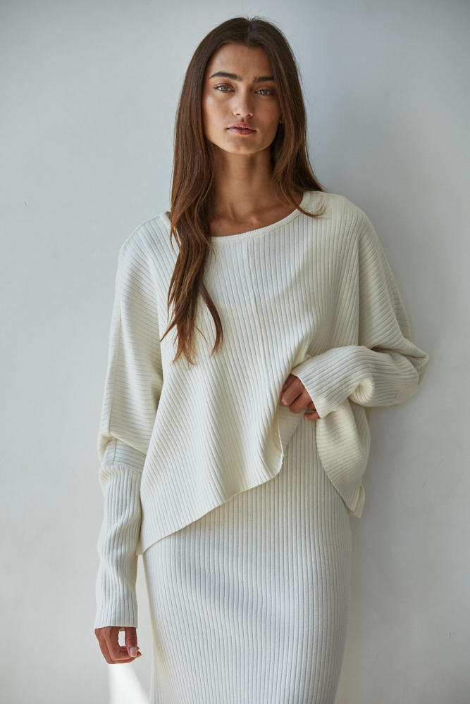 Apollo Ribbed Knit Dollman Top