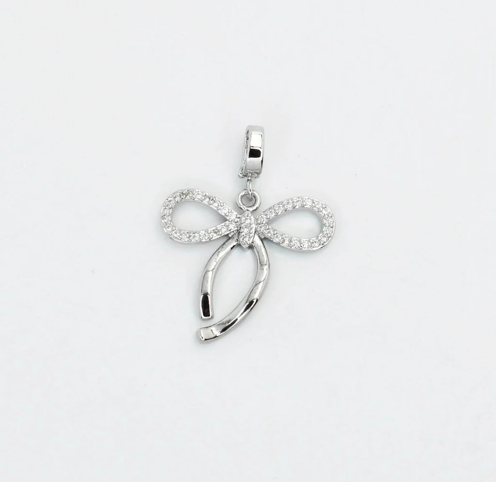Embellished 14K Gold Plated Bow Charms