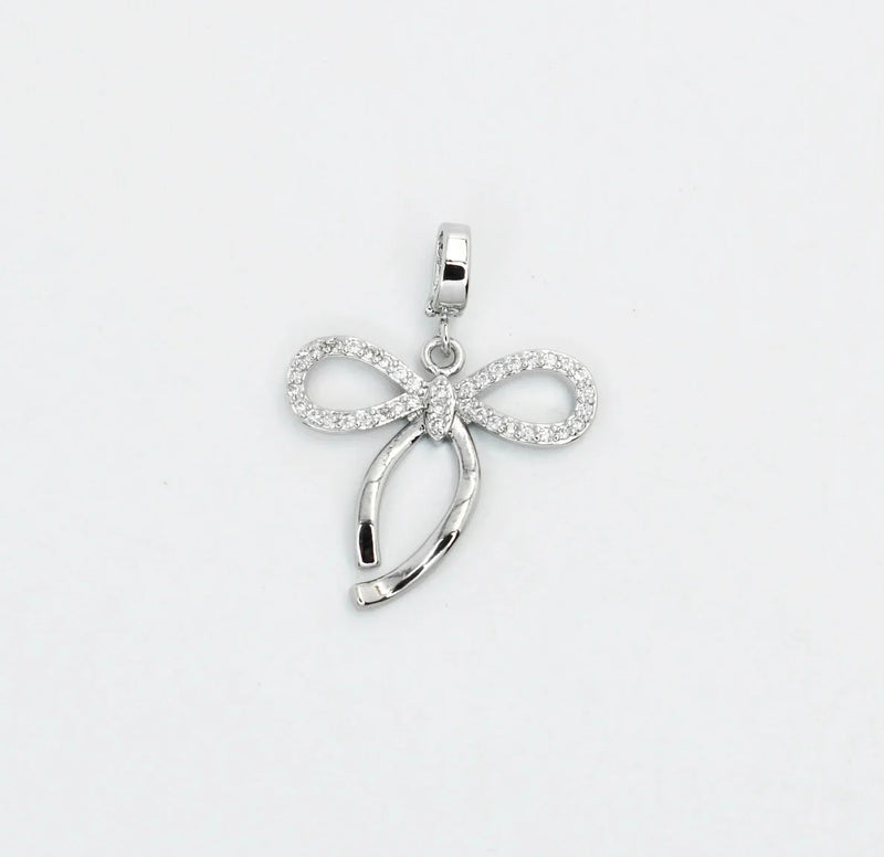 Embellished 14K Gold Plated Bow Charms