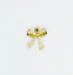 Embellished 14K Gold Plated Bow Charms