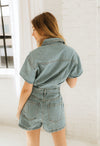 Sora Pocketed Denim Romper