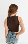 Headstart Seamless Textured Crop Top- Fudge