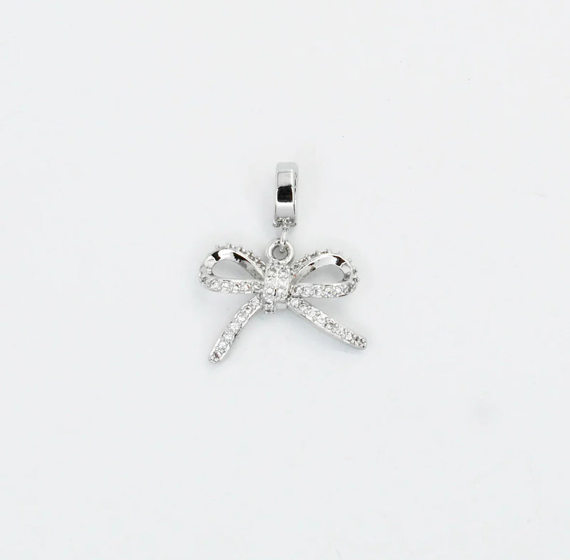 Embellished 14K Gold Plated Bow Charms