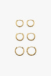 Justine Hoop Earrings Set - Gold