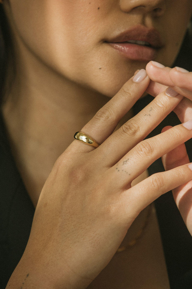 Davie Dome Ring - 18K Gold