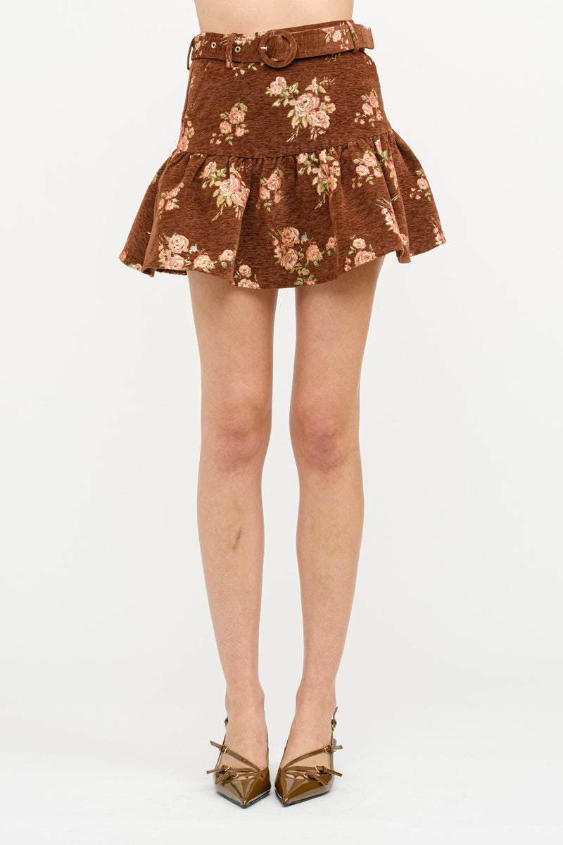 Lottie Tiered Floral Mini Skirt
