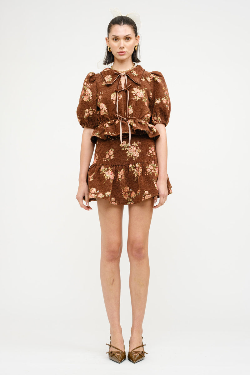 Lottie Tiered Floral Mini Skirt