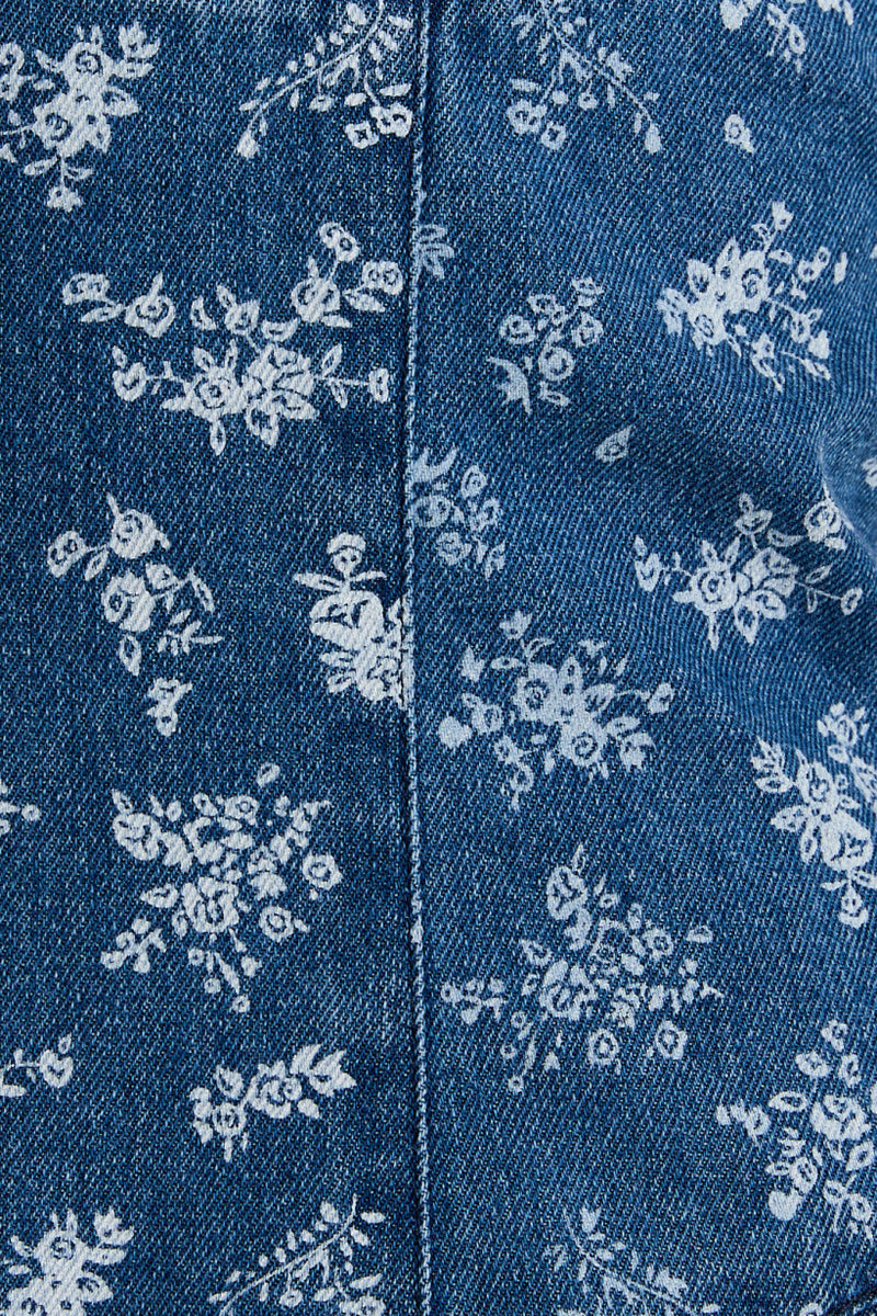 Nicky Floral Mini Denim Dress