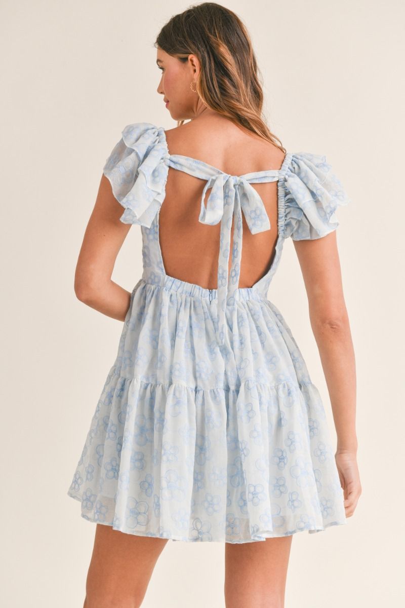 Maybelle Embroidered Tiered Babydoll Dress