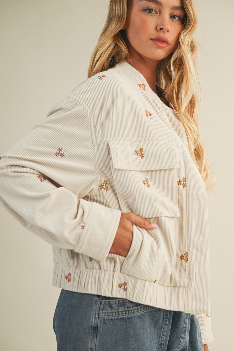 Karissa Corduroy Bomber Jacket