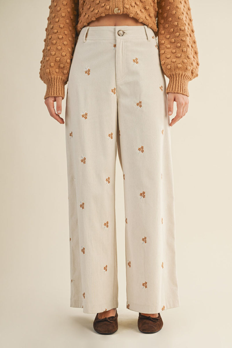 Karissa Wide Leg Corduroy Pants