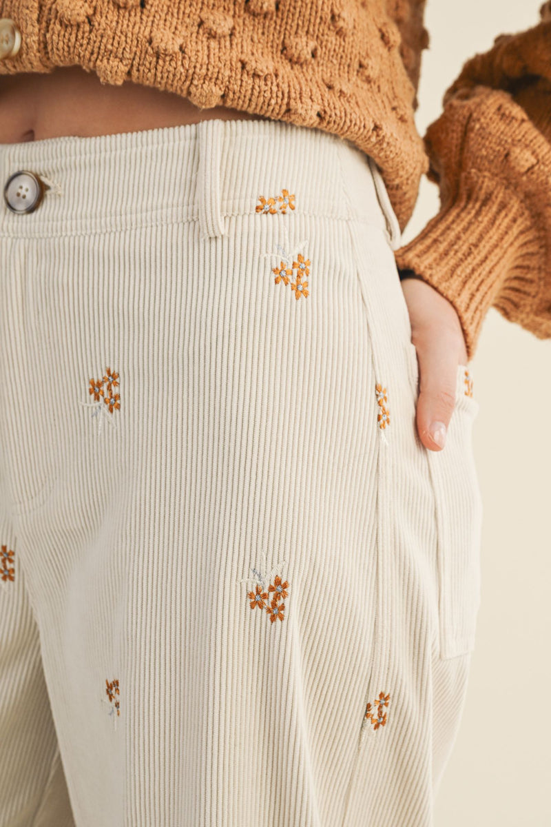 Karissa Wide Leg Corduroy Pants