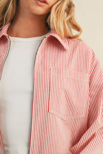 Lizzie Cotton Pin Stripe Jacket