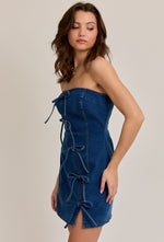 Regan Strapless Cotton Mini Dress