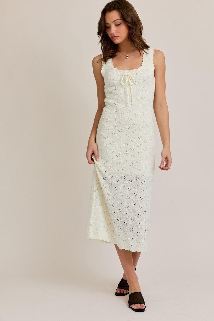 Ashton Pointelle Midi Dress
