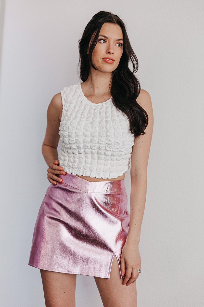 Slay Queen Faux Leather Mini Skirt