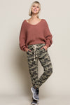 Your Own World Knit V-Neck Sweater - Cedar
