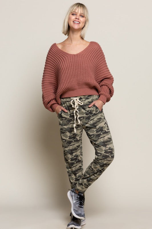 Your Own World Knit V-Neck Sweater - Cedar