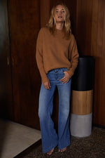 Langley Ribbed Chunky Sweater - Toffee