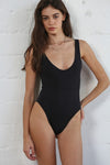 Happy Together Ribbed Seamless Bodysuit - Black