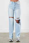 Kenny High Rise Distressed Denim