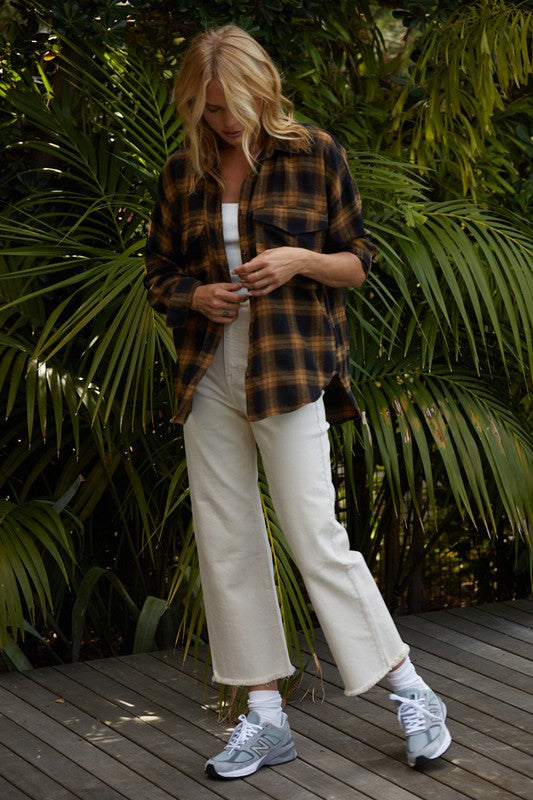 Grizzly Peak Plaid Button Down Top