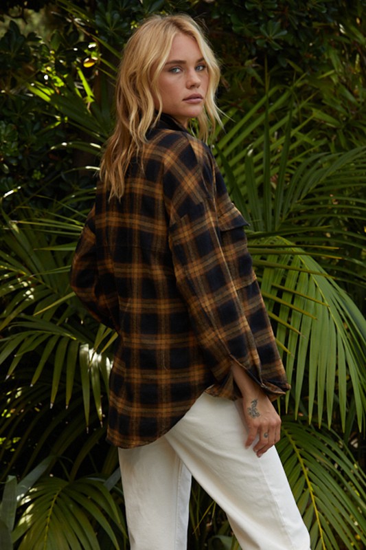 Grizzly Peak Plaid Button Down Top