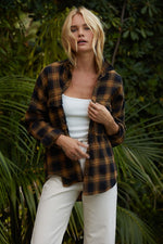 Grizzly Peak Plaid Button Down Top