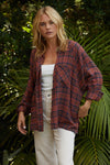 Thomas Plaid Button Down Top
