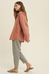 Avette Cotton Pocketed Button Down Shacket