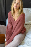 Your Own World Knit V-Neck Sweater - Cedar