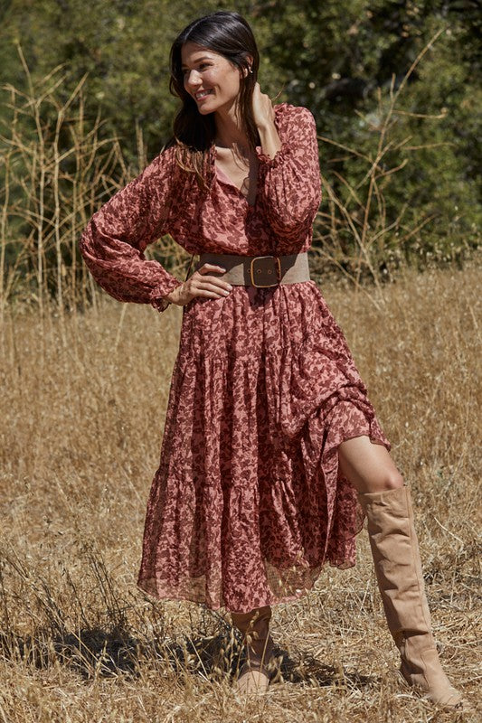 Sandra Floral Tiered Maxi Dress