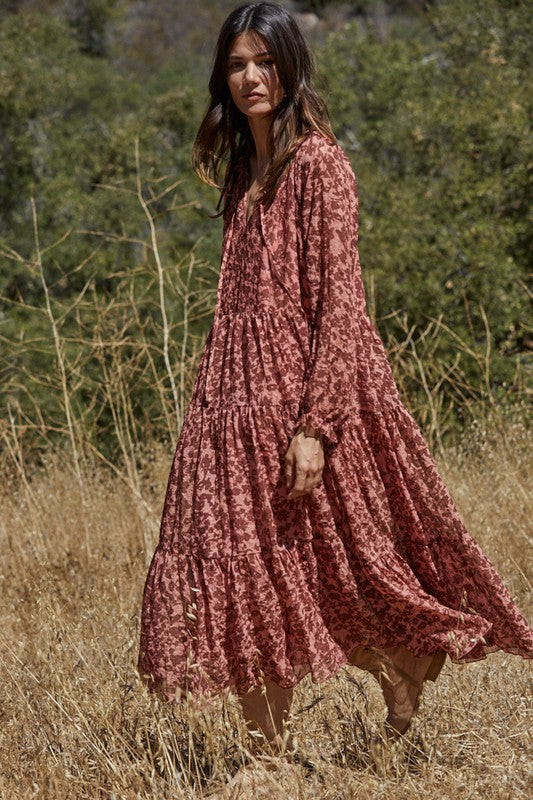 Sandra Floral Tiered Maxi Dress