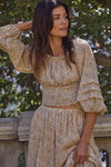 Queensland Smocked Ruffle Crop Top