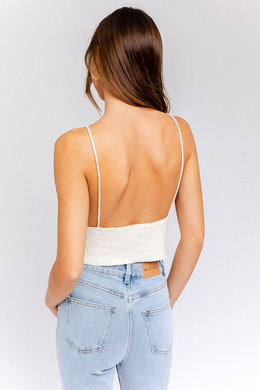 Big Island Cotton Halter Crop Top