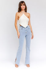 Big Island Cotton Halter Crop Top