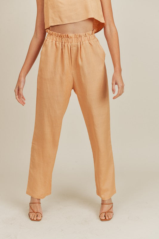 Cooper Linen Blend High Rise Pants
