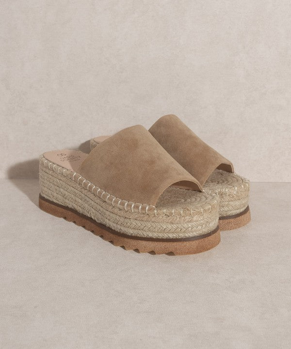 Shilo Platform Espadrille Sandal - Almond