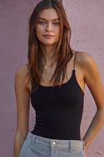 Close Call Seamless Cami Bodysuit - Black