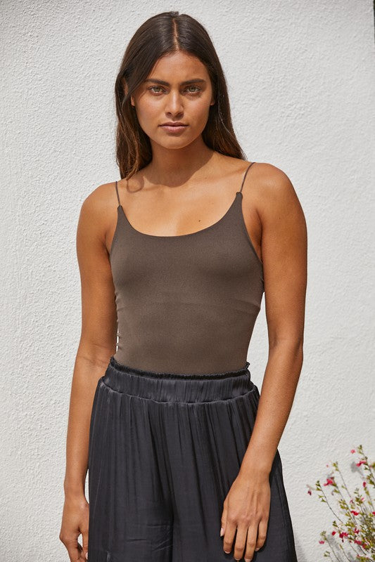 Close Call Seamless Cami Bodysuit - Fudge