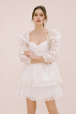 Marly Daisy Applique Floral Babydoll Dress