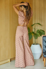 Kesha Eyelet Wide Leg Pants