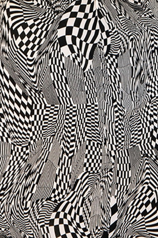 Swirled Checkered Mini Skirt