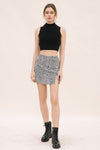 Swirled Checkered Mini Skirt