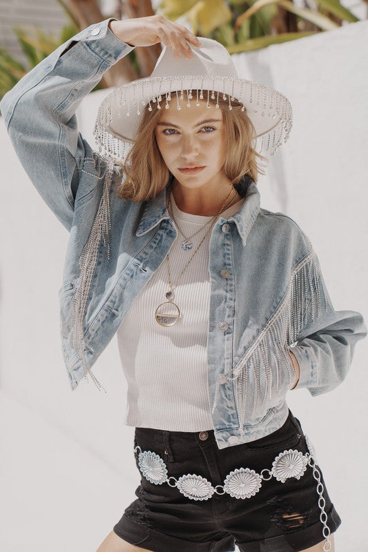 Rhinestone Cowgirl Denim Jacket