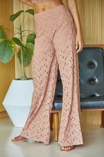 Kesha Eyelet Wide Leg Pants