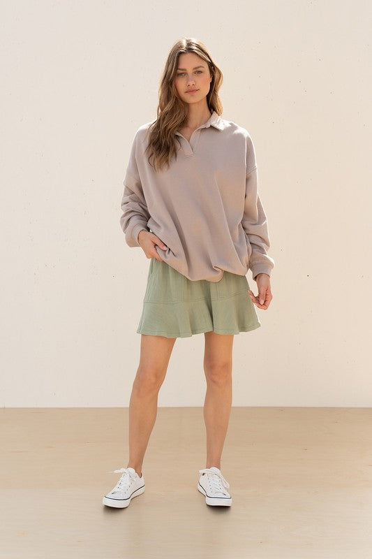 Bonfires Fleece Pocketed Pullover Sweater