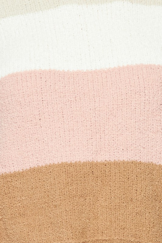Sidelines Chenille Striped Pullover