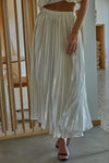 Let's Dance Pleated Metallic Skirt - Opal